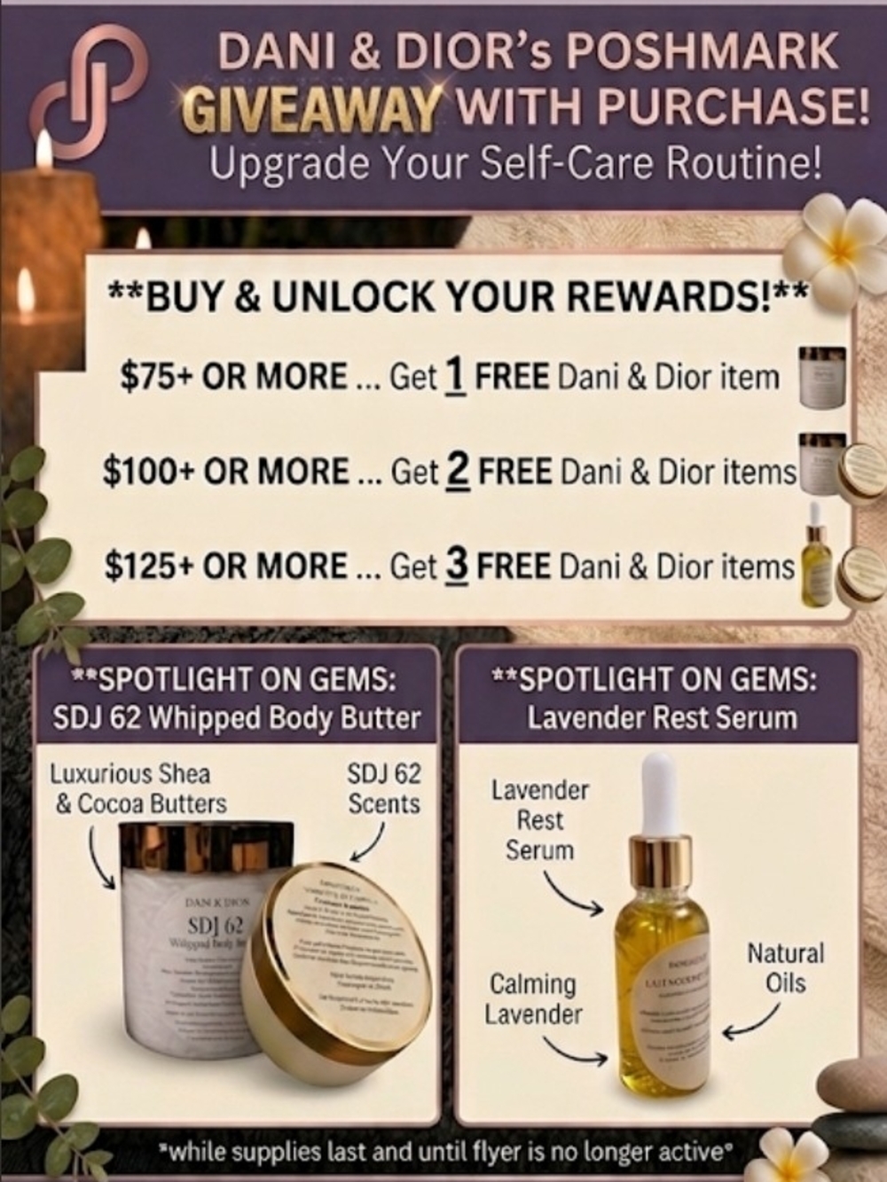 Giveaway Items with Minimum Purchase - Dani & Dior Item(s)